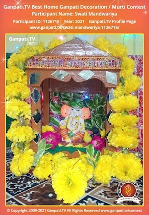 Swati Mandwariya Home Ganpati Picture