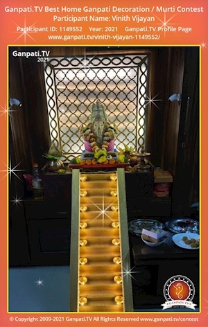 Vinith Vijayan Home Ganpati Picture