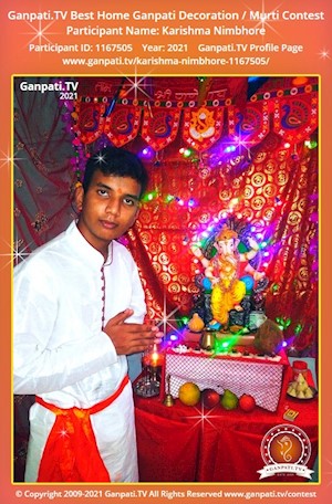 Karishma Nimbhore Home Ganpati Picture