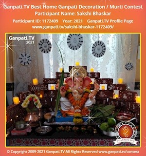 Sakshi Bhaskar Home Ganpati Picture
