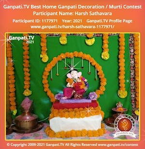 Harsh Sathavara Home Ganpati Picture