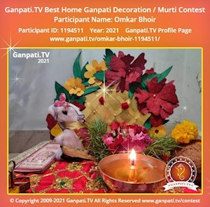 Omkar Bhoir Home Ganpati Picture