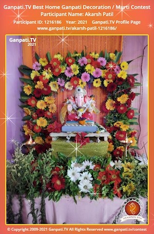 Akarsh Patil Home Ganpati Picture