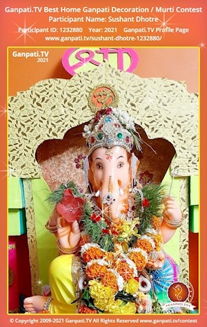 Sushant Dhotre Home Ganpati Picture