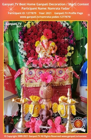 Namrata Yadav Home Ganpati Picture