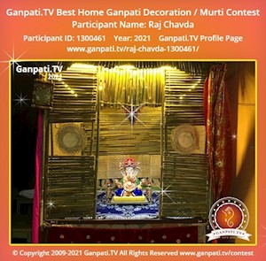 Raj Chavda Home Ganpati Picture