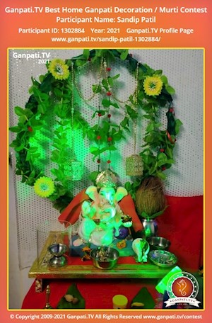 Sandip Patil Home Ganpati Picture
