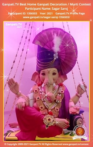 Sagar Saroj Home Ganpati Picture