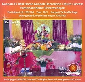 Princess Nayak Home Ganpati Picture