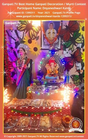 Dnyaneshwari Karde Home Ganpati Picture