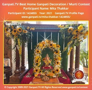 Mita Thakkar Home Ganpati Picture