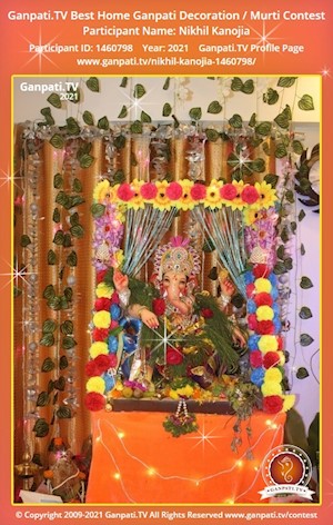 Nikhil Kanojia Home Ganpati Picture