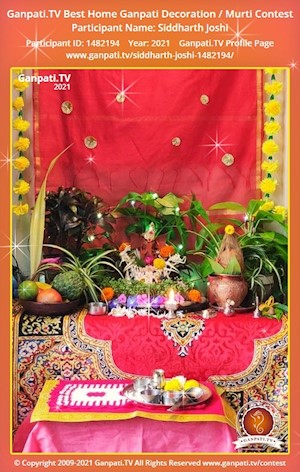 Siddharth Joshi Home Ganpati Picture