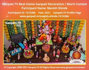 Manish Shinde Home Ganpati Picture