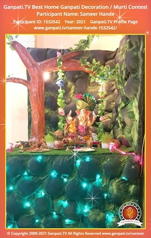 Sameer Hande Home Ganpati Picture