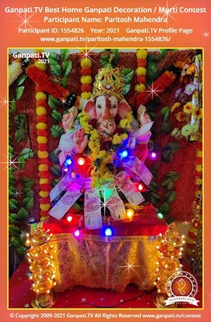 Paritosh Mahendra Home Ganpati Picture