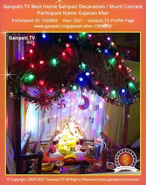 Gajanan Aher Home Ganpati Picture