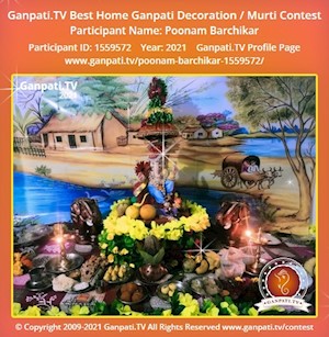 Poonam Barchikar Home Ganpati Picture