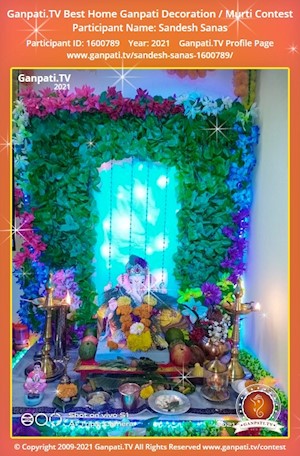 Sandesh Sanas Home Ganpati Picture