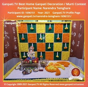 Narendra Temghare Home Ganpati Picture