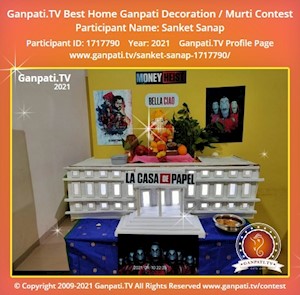 Sanket Sanap Home Ganpati Picture