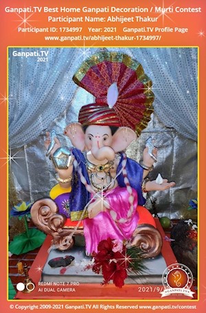 Abhijeet Thakur Home Ganpati Picture