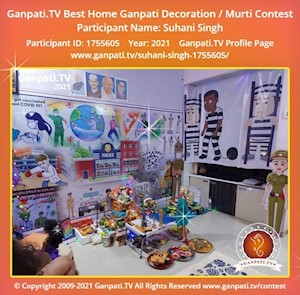 Suhani Singh Home Ganpati Picture