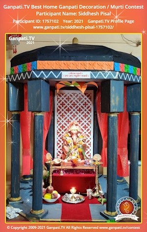 Siddhesh Pisal Home Ganpati Picture