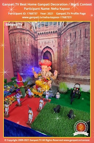 Neha Kapoor Home Ganpati Picture