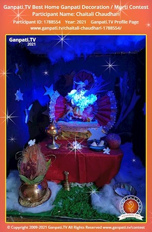 Chaitali Chaudhari Home Ganpati Picture