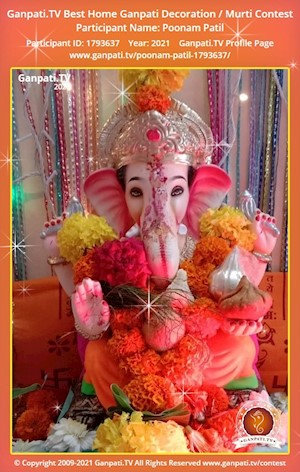 Poonam Patil Home Ganpati Picture