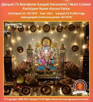 Karuna Parkar Home Ganpati Picture