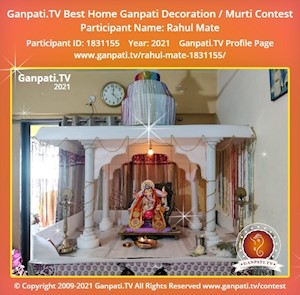 Rahul Mate Home Ganpati Picture