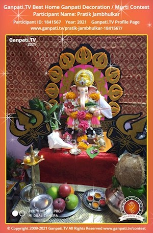 Pratik Jambhulkar Home Ganpati Picture