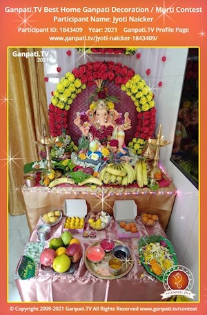 Jyoti Naicker Home Ganpati Picture