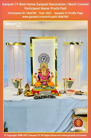 Prachi Patil Home Ganpati Picture