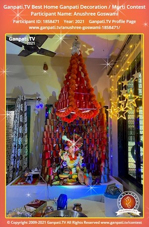 Anushree Goswami Home Ganpati Picture