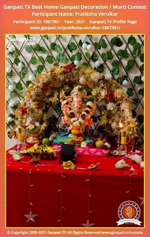 Pratiksha Verulkar Home Ganpati Picture