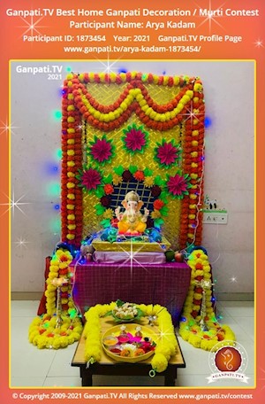 Arya Kadam Home Ganpati Picture