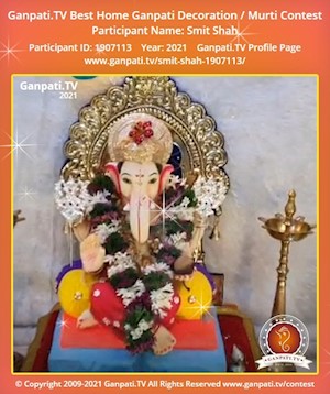 Smit Shah Home Ganpati Picture
