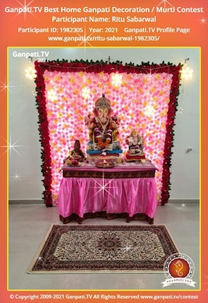 Ritu Sabarwal Home Ganpati Picture