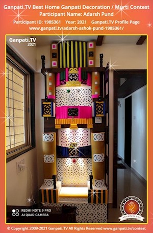 Adarsh Pund Home Ganpati Picture