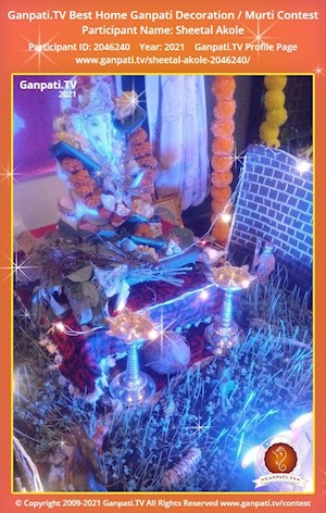 Sheetal Akole Home Ganpati Picture