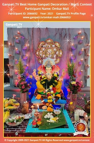 Omkar Mali Home Ganpati Picture
