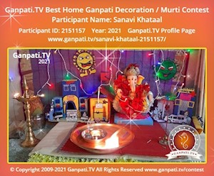 Sanavi Khataal Home Ganpati Picture