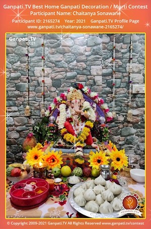 Chaitanya Sonawane Home Ganpati Picture