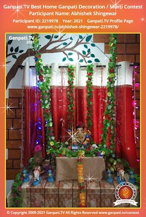 Abhishek Shingewar Home Ganpati Picture