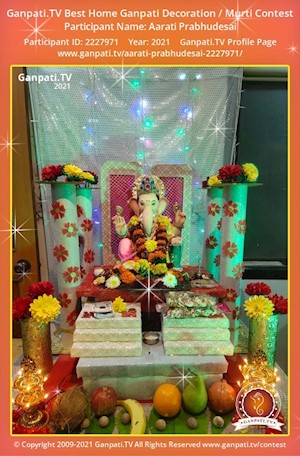 Aarati Prabhudesai Home Ganpati Picture