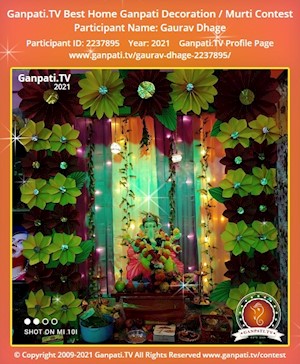 Gaurav Dhage Home Ganpati Picture