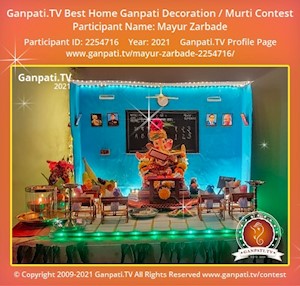 Mayur Zarbade Home Ganpati Picture